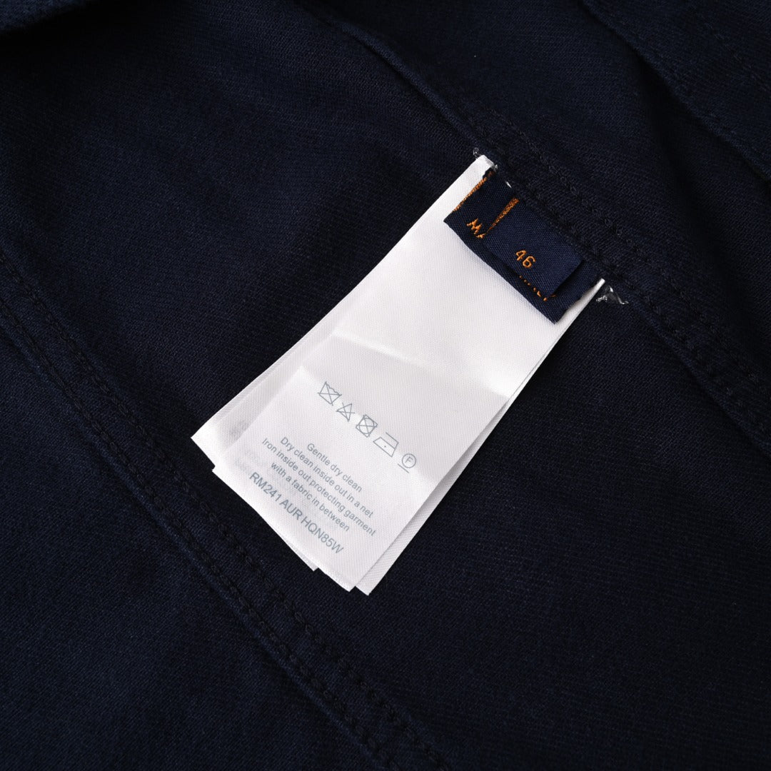 Louis Vuitton Dark Blue Monogram Embossed Denim Jacket