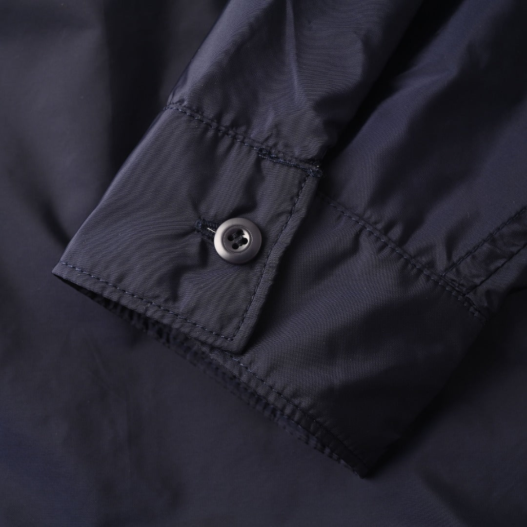 Prada Navy Nylon Zip Overshirt Jacket