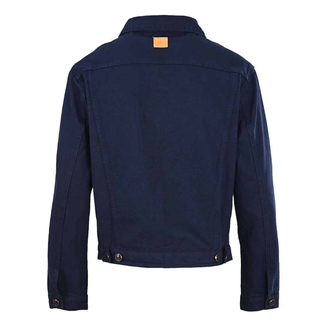 Louis Vuitton Dark Blue Monogram Embossed Denim Jacket