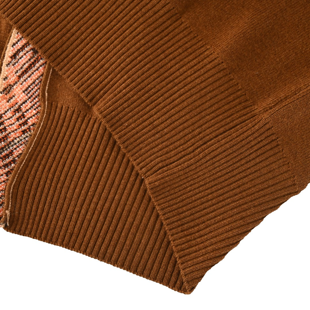 Burberry Brown Collared Button Knit Cardigan