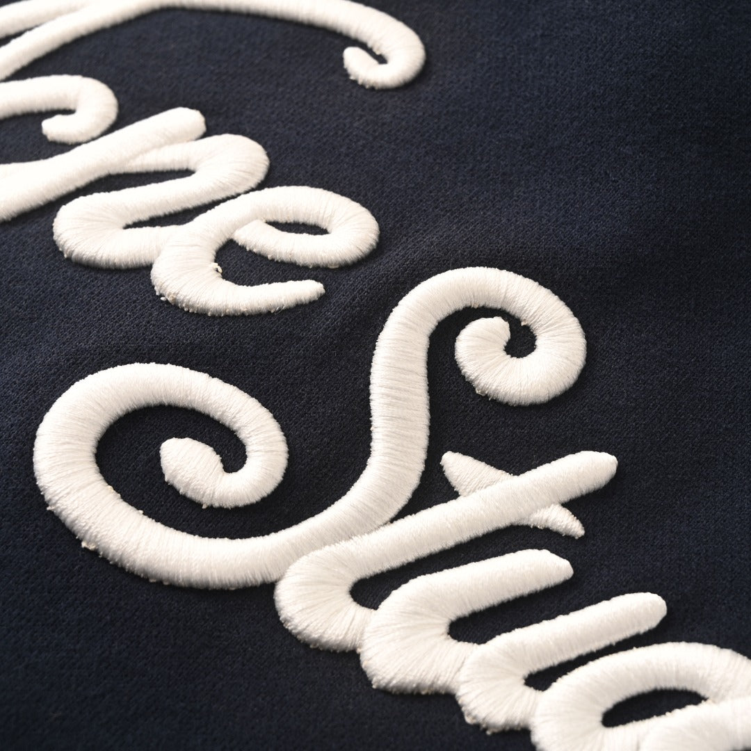 Acne Studios Navy Full Zip Stand Collar Sweat Jacket
