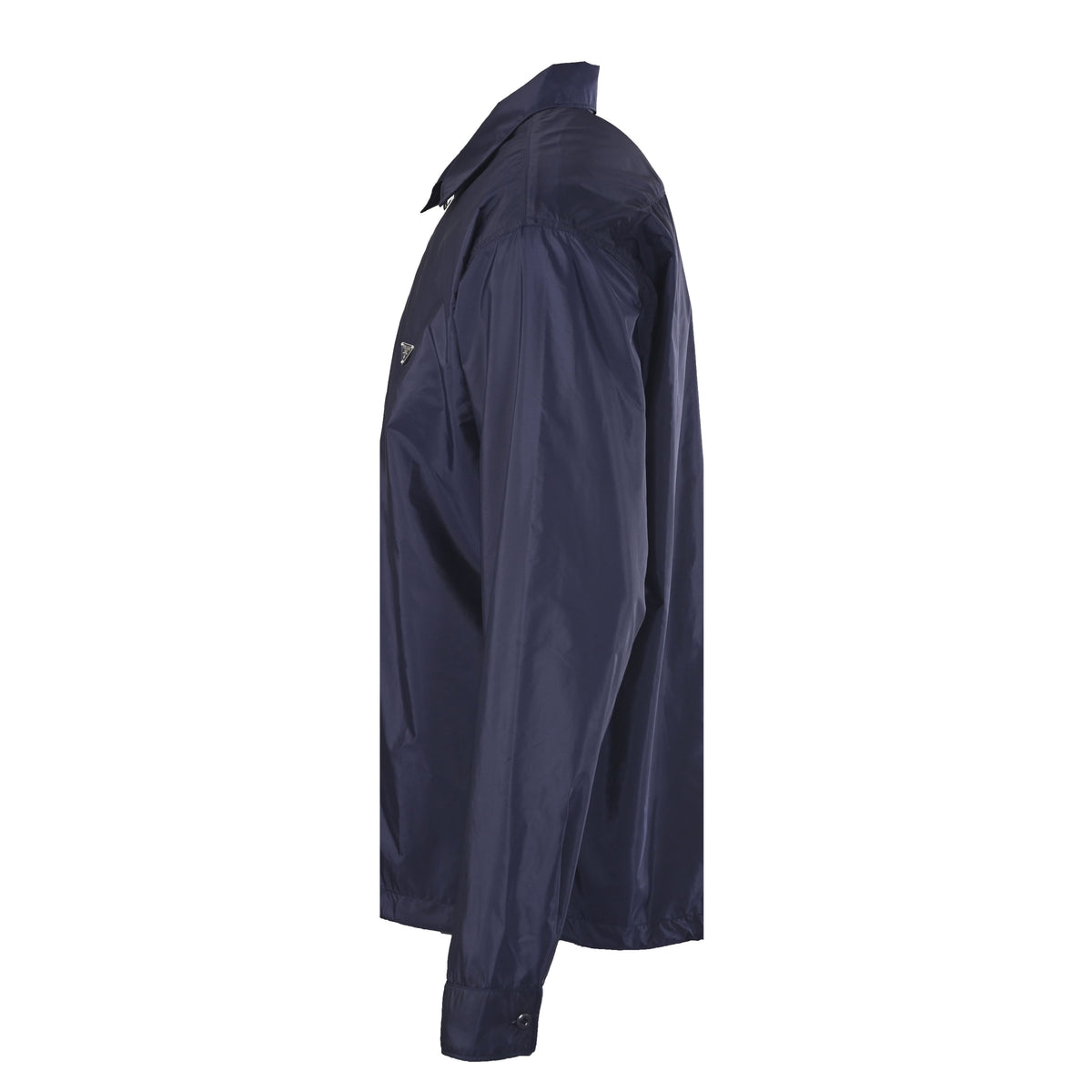 Prada Navy Nylon Zip Overshirt Jacket