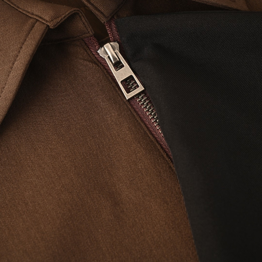 Loewe Brown Asymmetric Zip Anagram Jacket