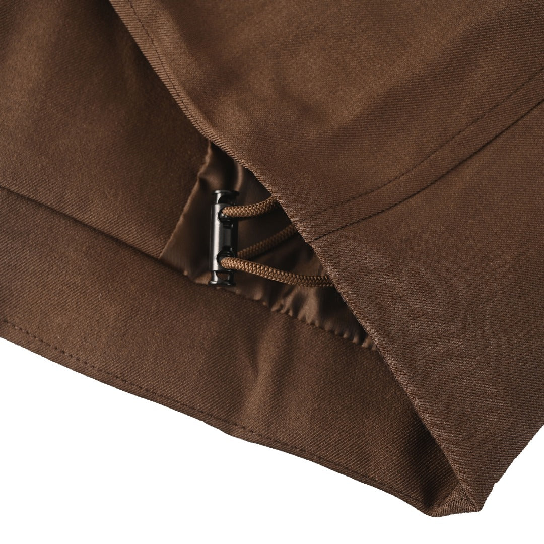 Loewe Brown Asymmetric Zip Anagram Jacket