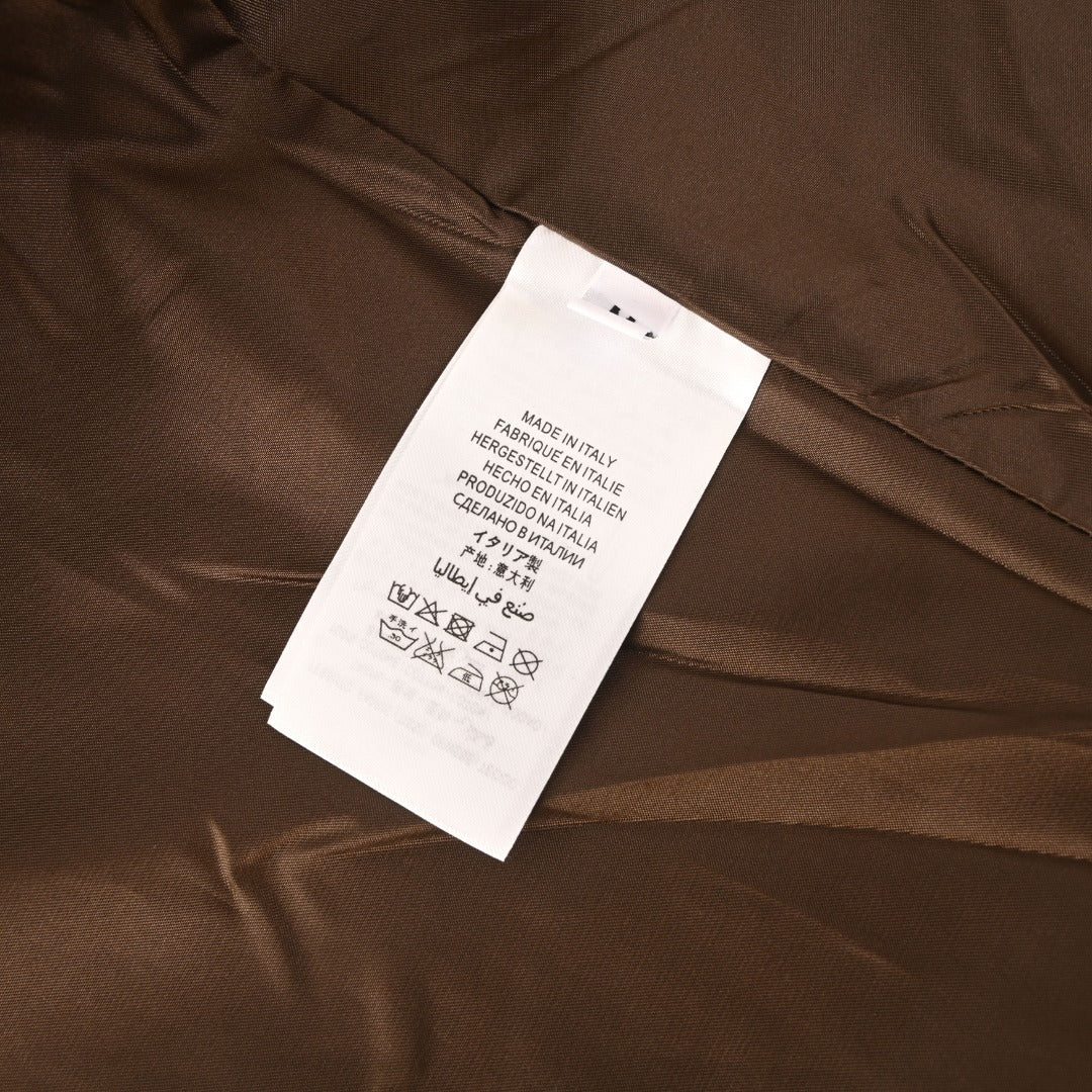 Loewe Brown Asymmetric Zip Anagram Jacket