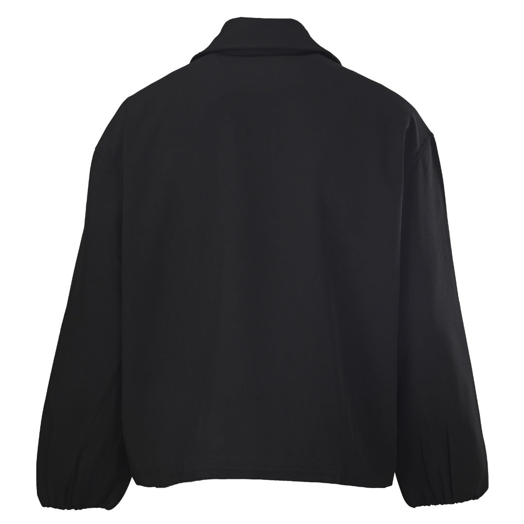 Loewe Black Asymmetric Zip Anagram Jacket