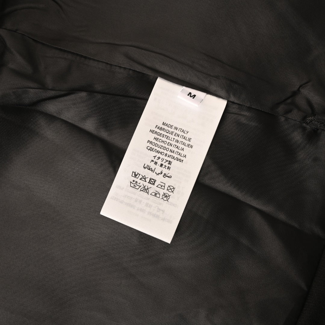 Loewe Black Asymmetric Zip Anagram Jacket