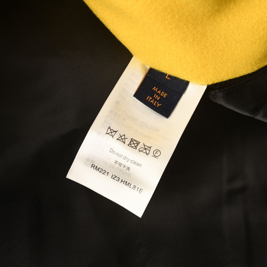 Louis Vuitton Yellow Panther Patch Varsity Jacket