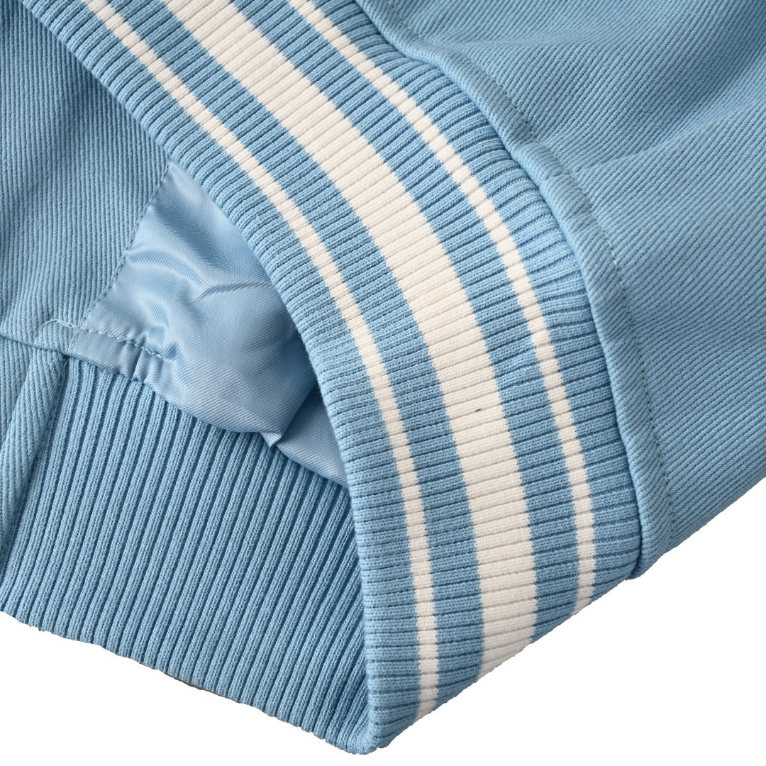 Louis Vuitton Light Blue Embroidered Varsity Jacket